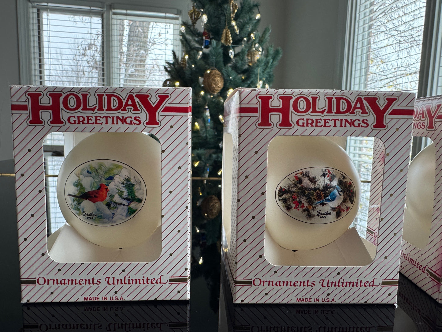 Holiday Greeting Ornamets Unlimited Set of 4 LOT CHR008