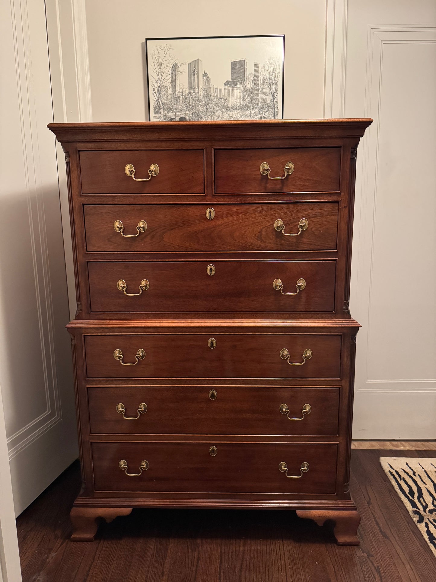 Stickley Chippendale Style Cherry Highboy Chest LOT CAB001