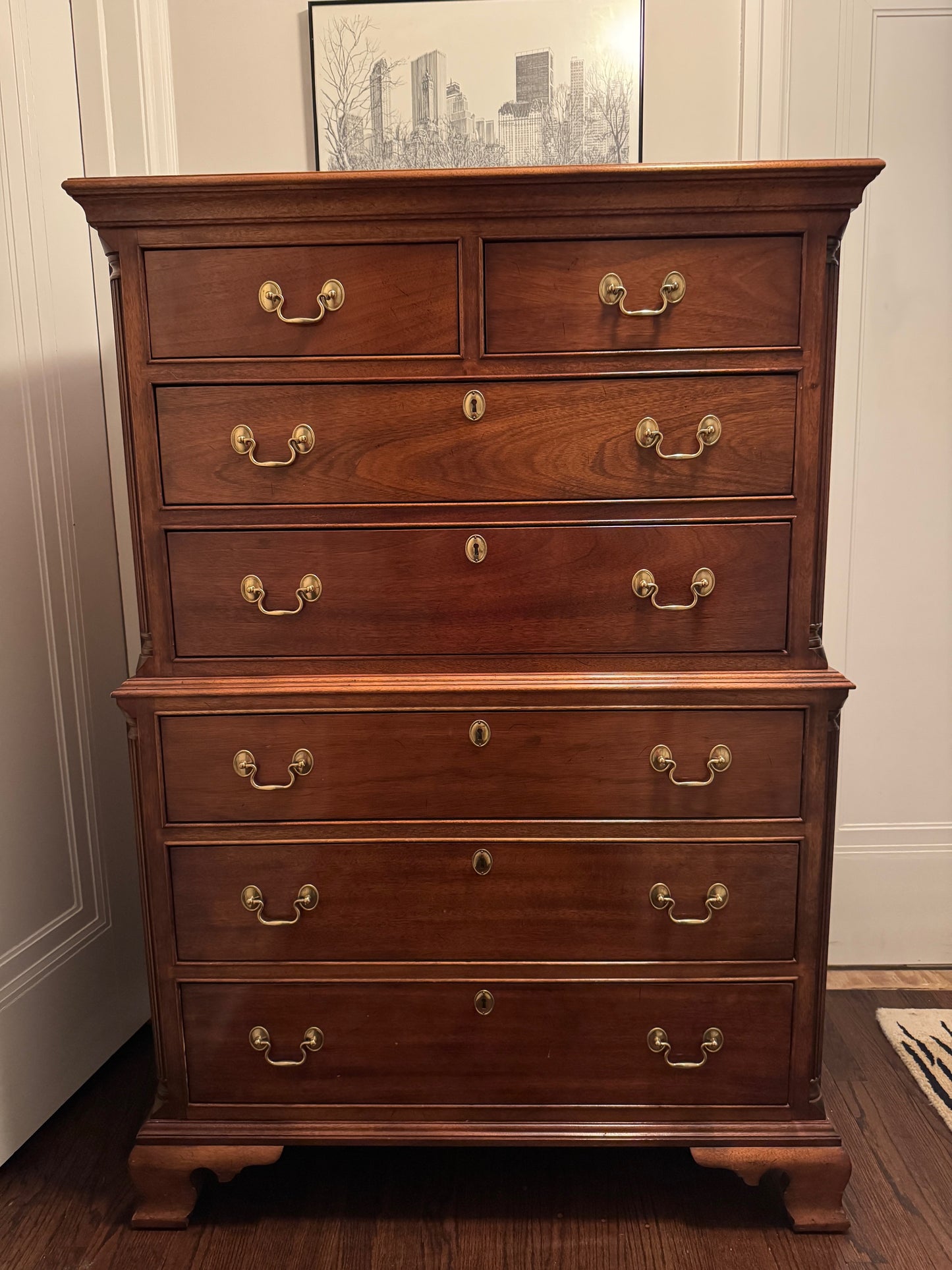 Stickley Chippendale Style Cherry Highboy Chest LOT CAB001