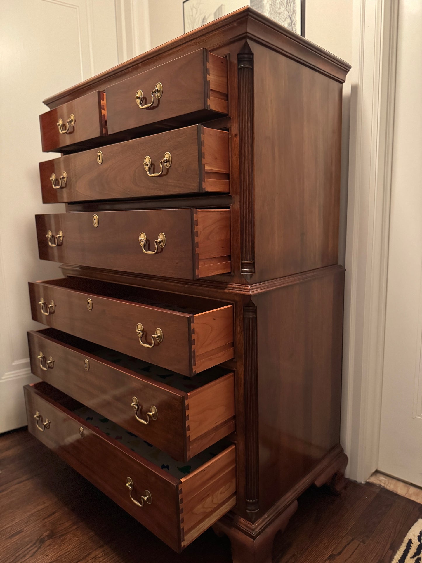 Stickley Chippendale Style Cherry Highboy Chest LOT CAB001