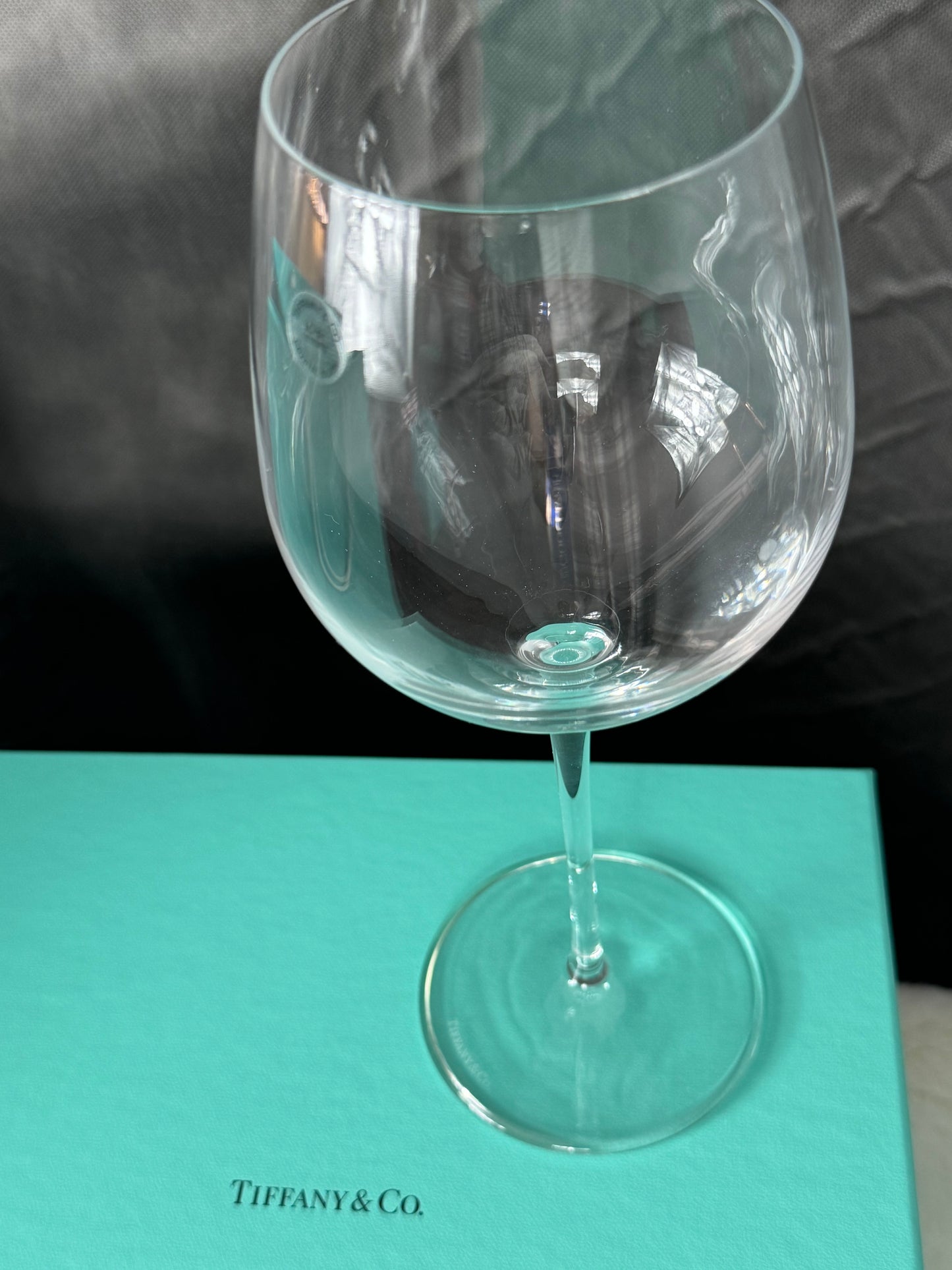 Tiffany Wine Crystal Glasses, Set of Two, Signed LOT TIF001